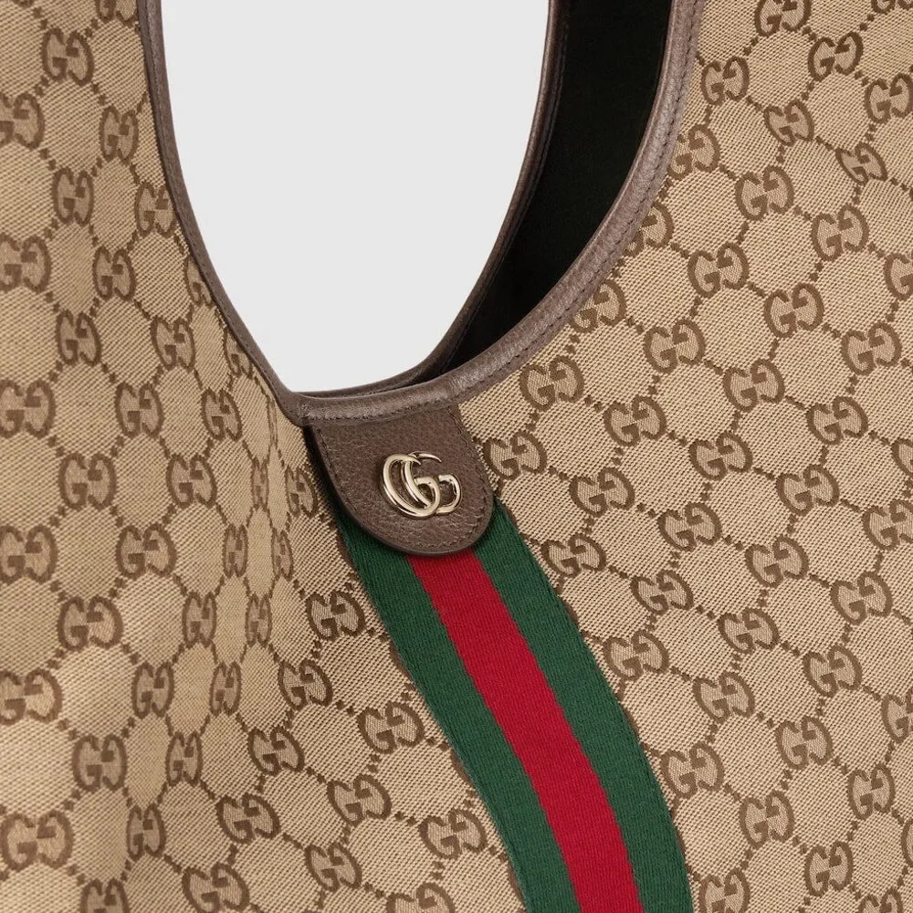 Gucci Giglio Large Tote Beige Canvas Bag - Picture 10 of 10